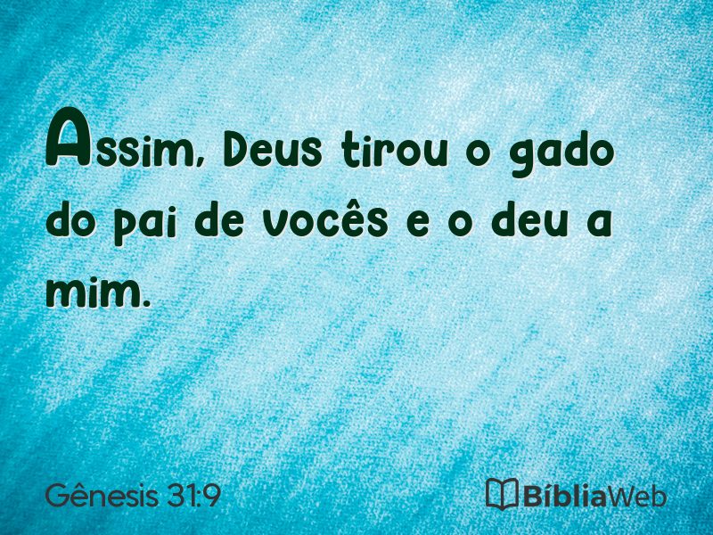 Gênesis 31:9 em imagem para compartilhar