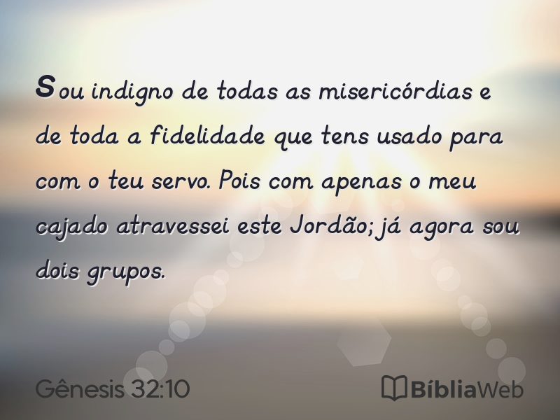 Gênesis 32:10 em imagem para compartilhar