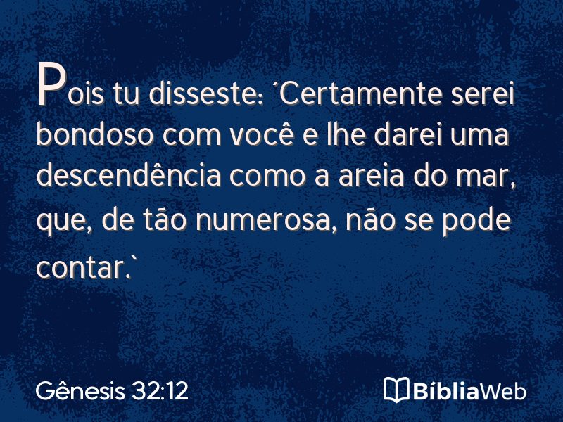 Gênesis 32:12 em imagem para compartilhar