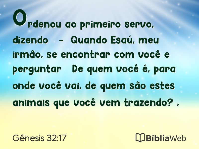 Gênesis 32:17 em imagem para compartilhar