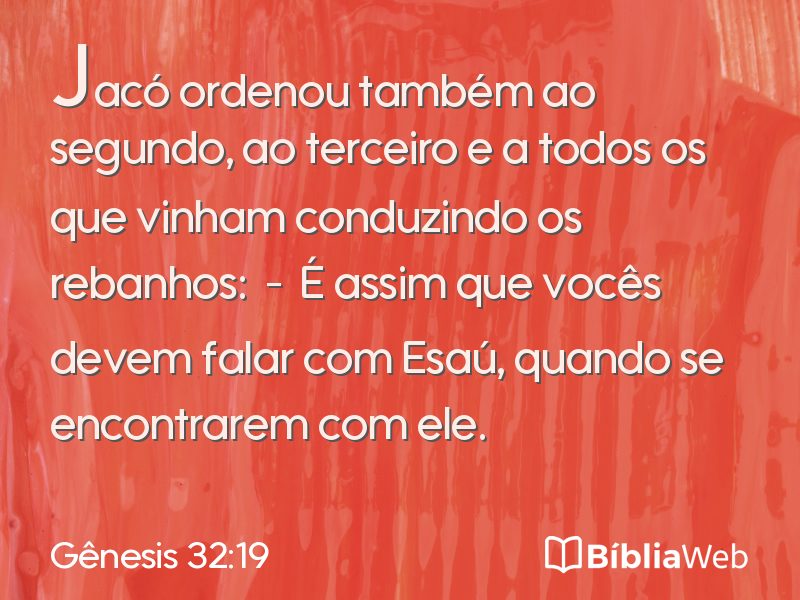 Gênesis 32:19 em imagem para compartilhar