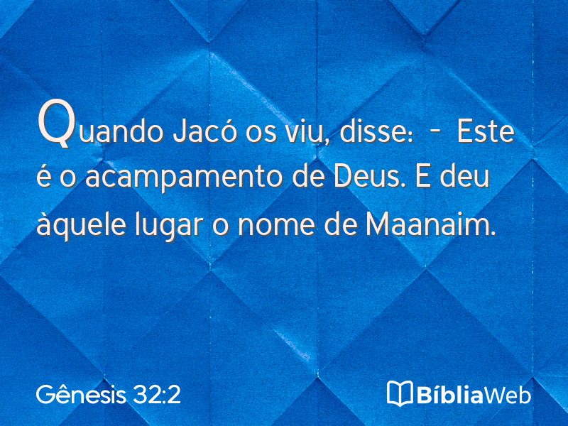 Gênesis 32:2 em imagem para compartilhar