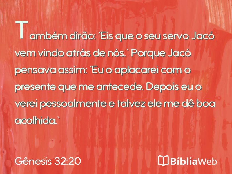 Gênesis 32:20 em imagem para compartilhar