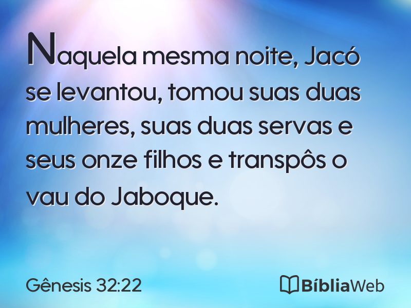 Gênesis 32:22 em imagem para compartilhar