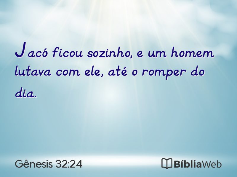 Gênesis 32:24 em imagem para compartilhar