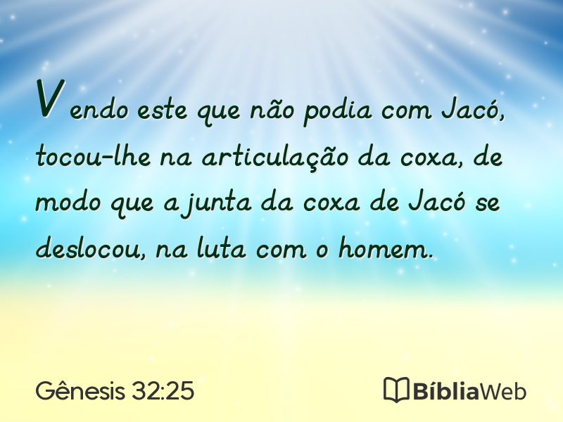 Gênesis 32:25 em imagem para compartilhar