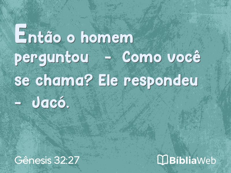 Gênesis 32:27 em imagem para compartilhar