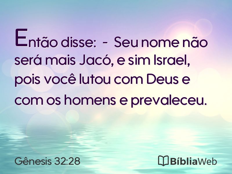 Gênesis 32:28 em imagem para compartilhar