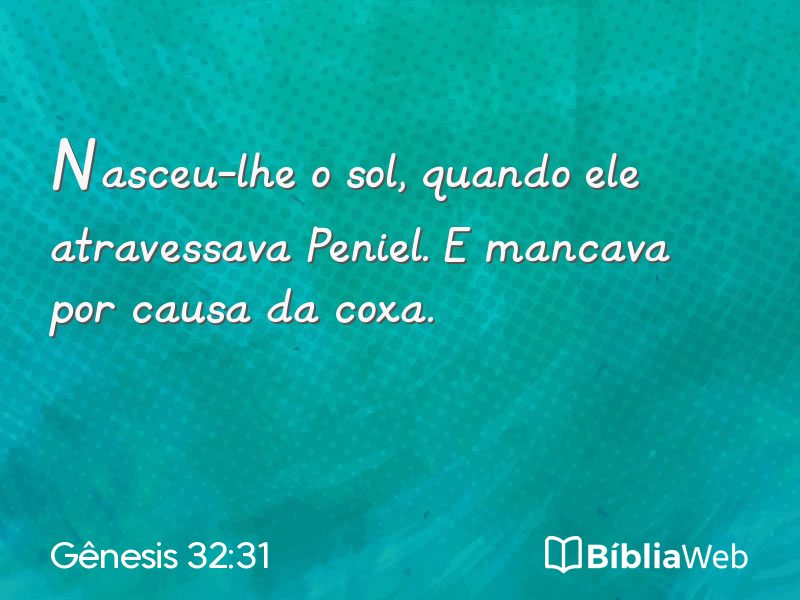Gênesis 32:31 em imagem para compartilhar
