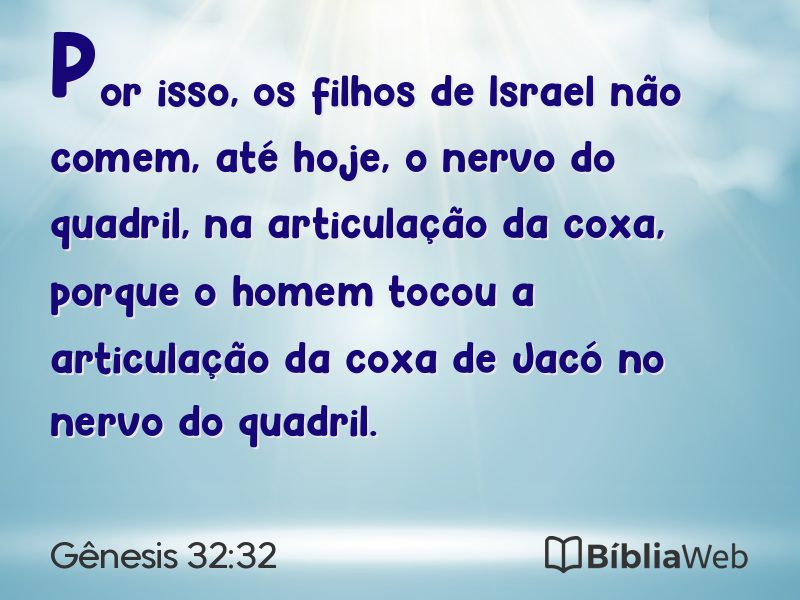 Gênesis 32:32 em imagem para compartilhar