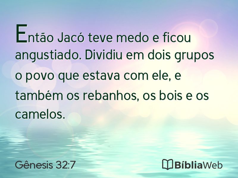 Gênesis 32:7 em imagem para compartilhar