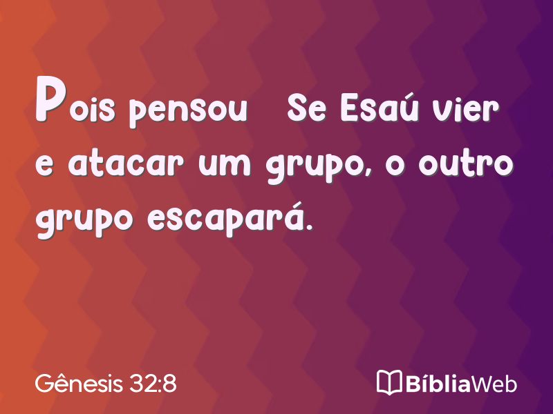 Gênesis 32:8 em imagem para compartilhar