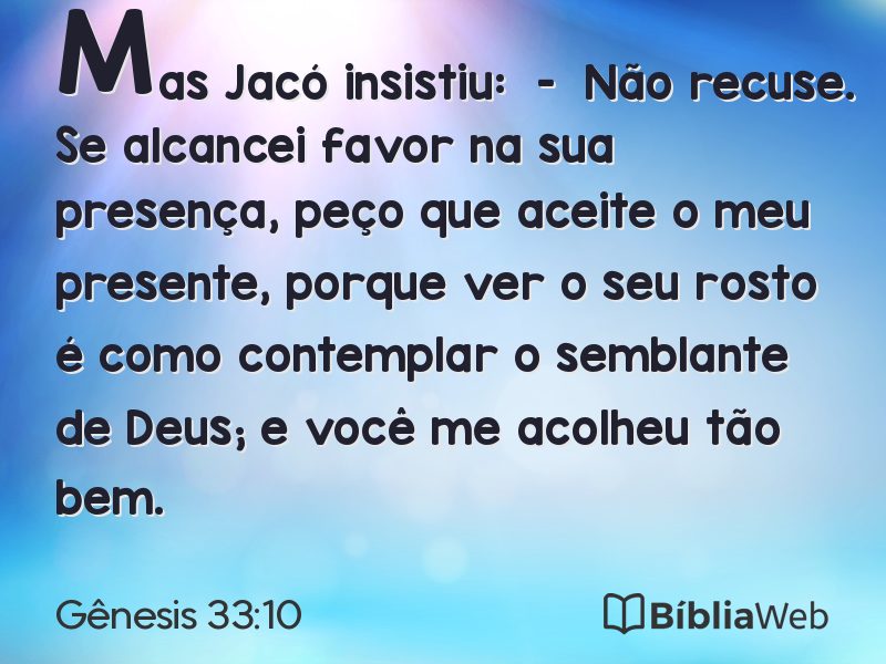 Gênesis 33:10 em imagem para compartilhar