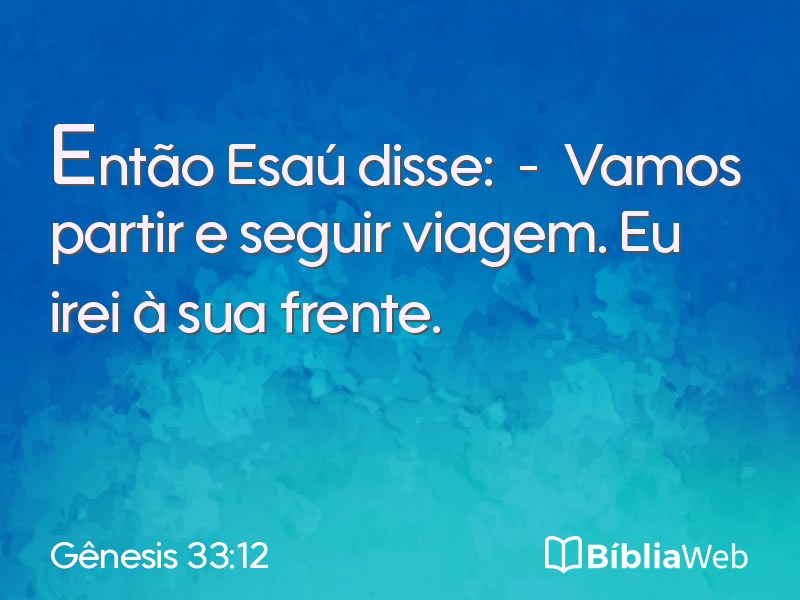 Gênesis 33:12 em imagem para compartilhar
