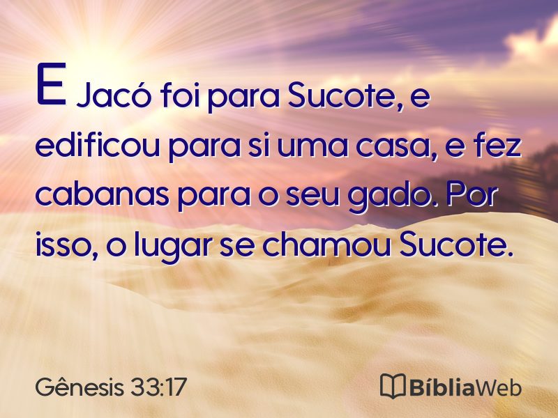 Gênesis 33:17 em imagem para compartilhar