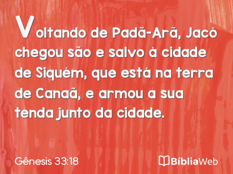 Gênesis 33:18 em imagem para compartilhar