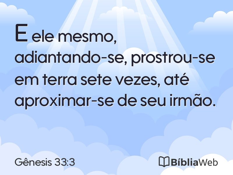 Gênesis 33:3 em imagem para compartilhar