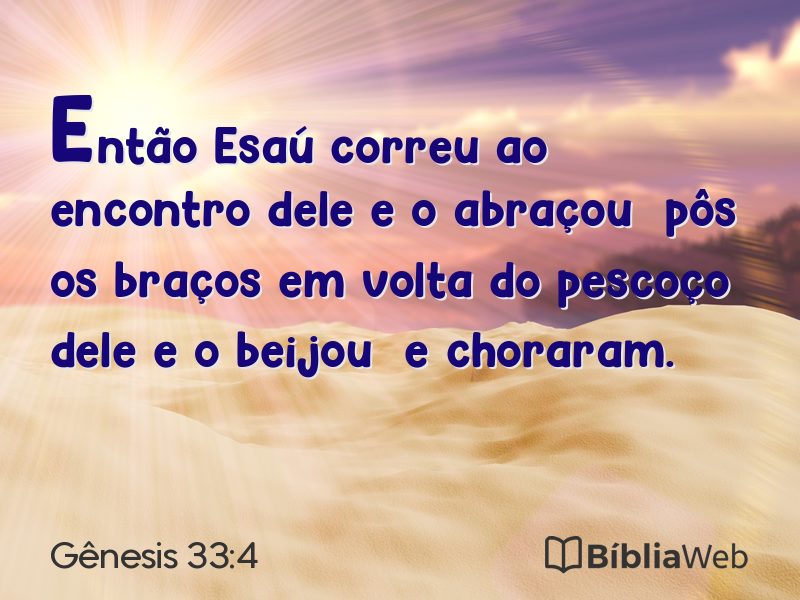 Gênesis 33:4 em imagem para compartilhar