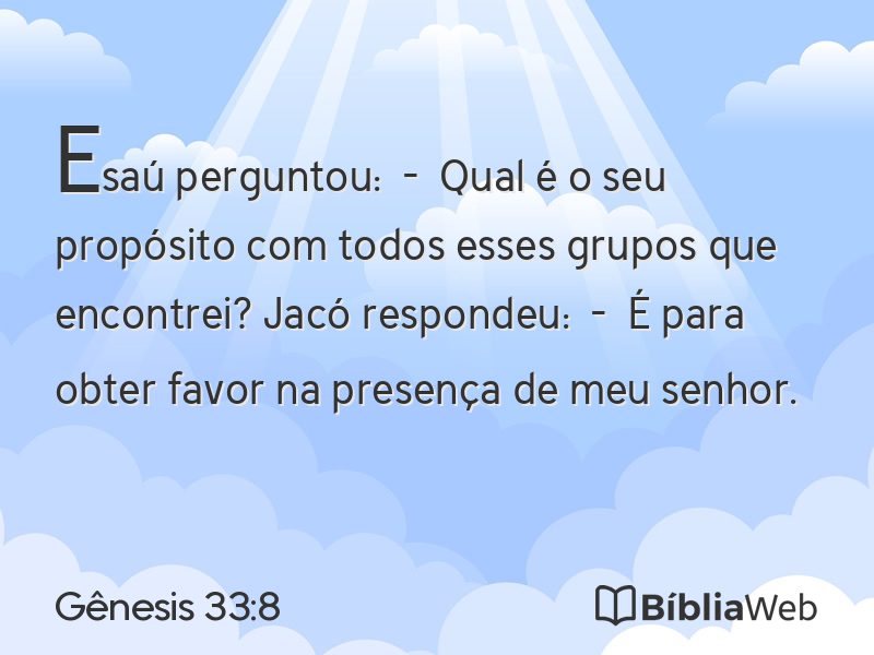 Gênesis 33:8 em imagem para compartilhar