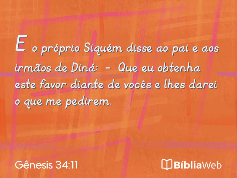 Gênesis 34:11 em imagem para compartilhar