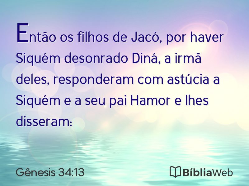 Gênesis 34:13 em imagem para compartilhar