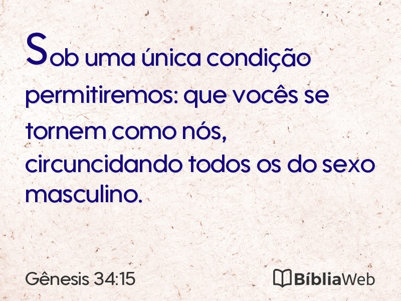 Gênesis 34:15 em imagem para compartilhar