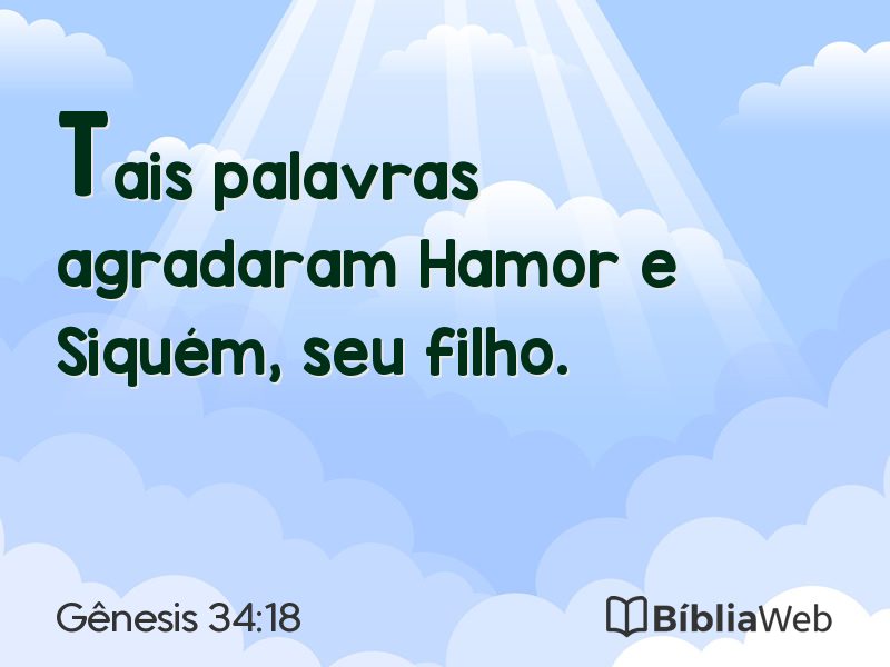 Gênesis 34:18 em imagem para compartilhar