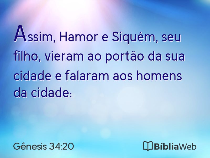 Gênesis 34:20 em imagem para compartilhar