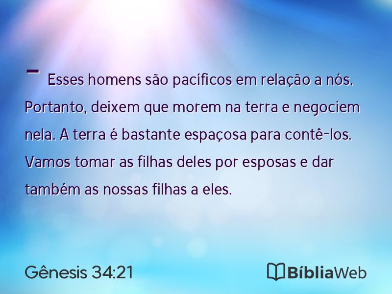 Gênesis 34:21 em imagem para compartilhar