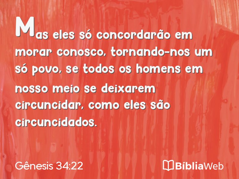Gênesis 34:22 em imagem para compartilhar