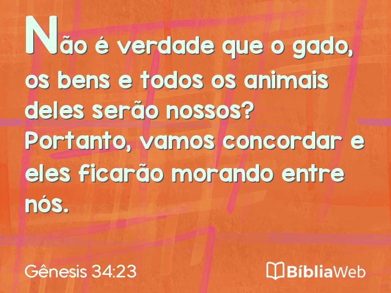 Gênesis 34:23 em imagem para compartilhar