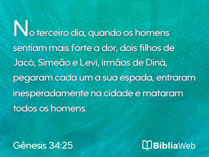 Gênesis 34:25 em imagem para compartilhar