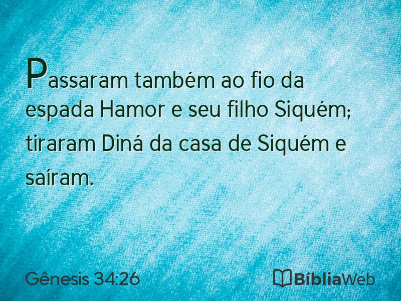 Gênesis 34:26 em imagem para compartilhar