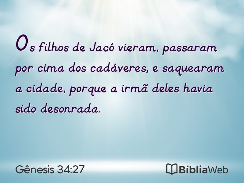 Gênesis 34:27 em imagem para compartilhar