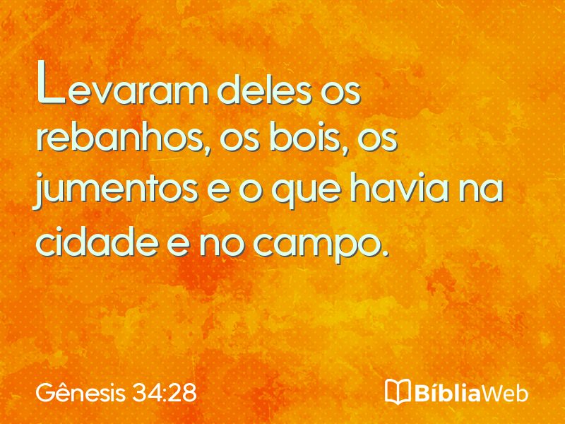 Gênesis 34:28 em imagem para compartilhar