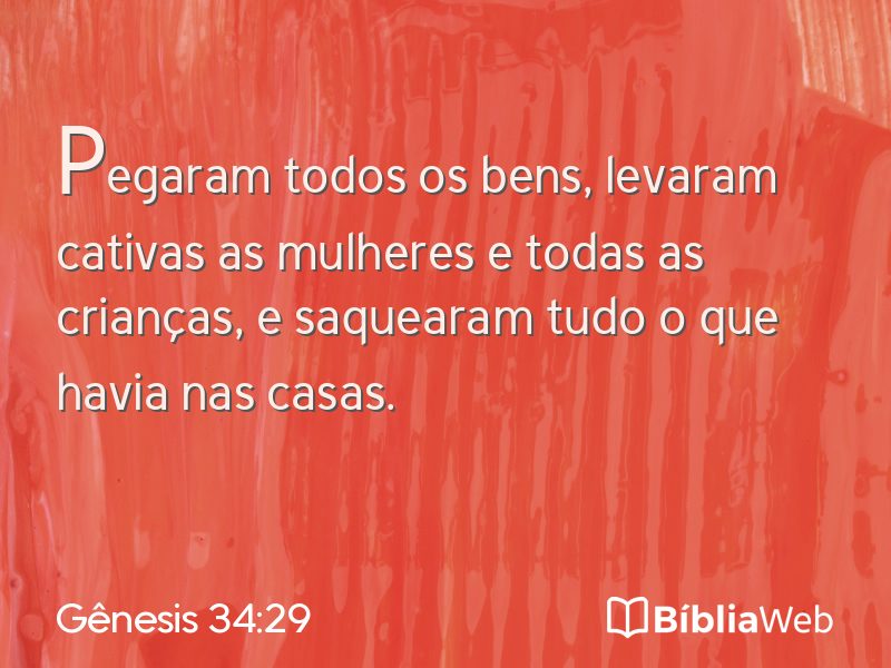Gênesis 34:29 em imagem para compartilhar