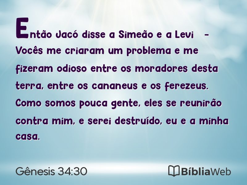 Gênesis 34:30 em imagem para compartilhar