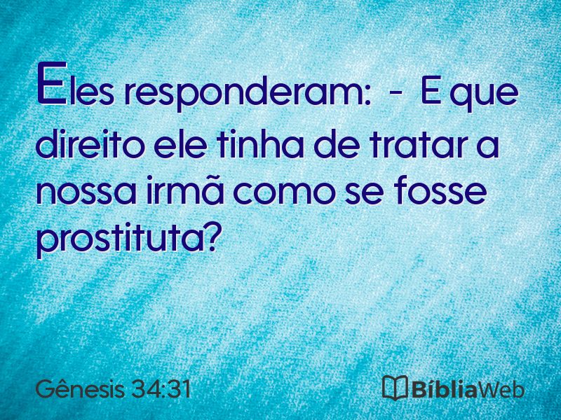 Gênesis 34:31 em imagem para compartilhar