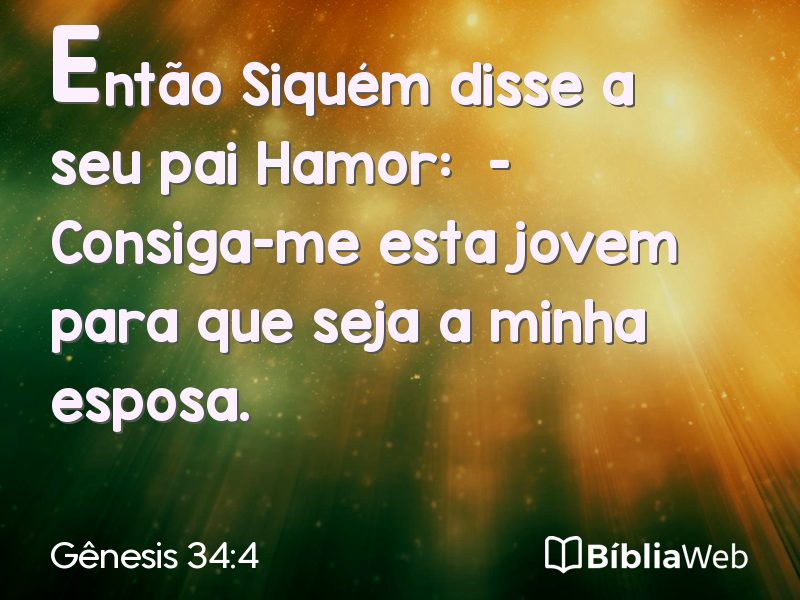 Gênesis 34:4 em imagem para compartilhar