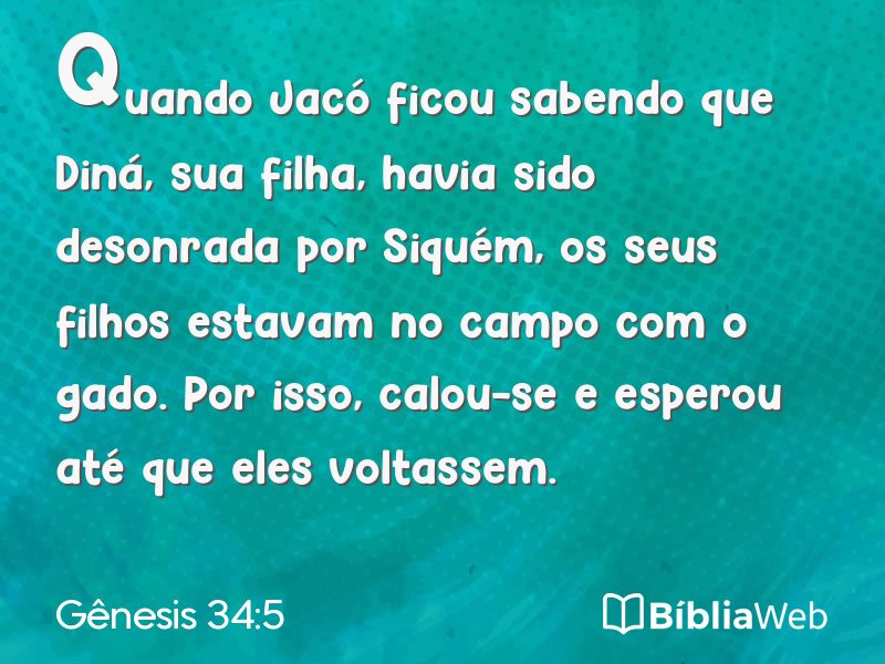 Gênesis 34:5 em imagem para compartilhar