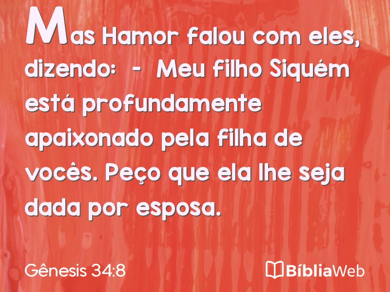 Gênesis 34:8 em imagem para compartilhar