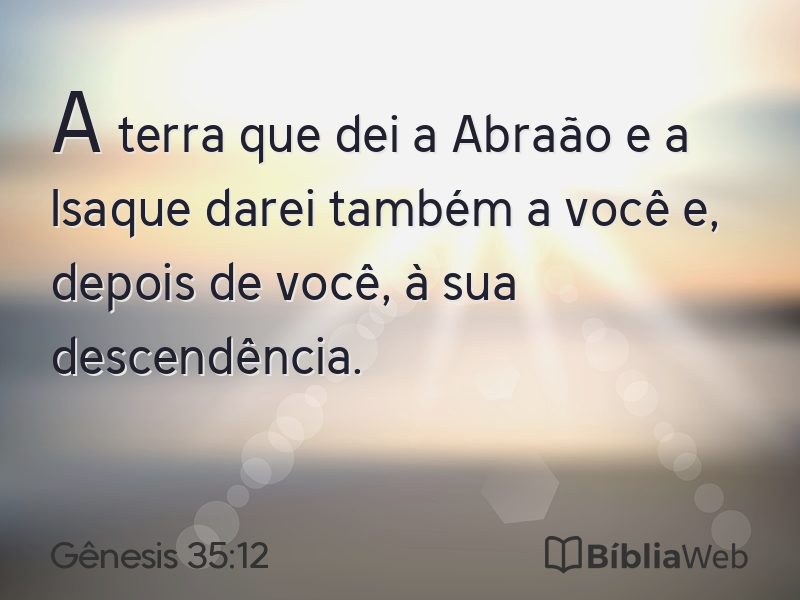 Gênesis 35:12 em imagem para compartilhar