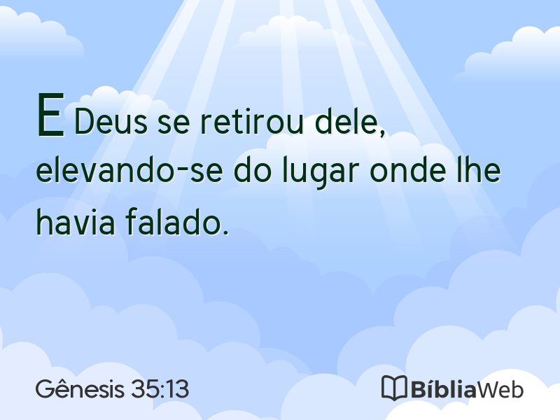Gênesis 35:13 em imagem para compartilhar
