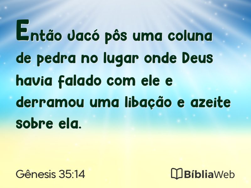 Gênesis 35:14 em imagem para compartilhar
