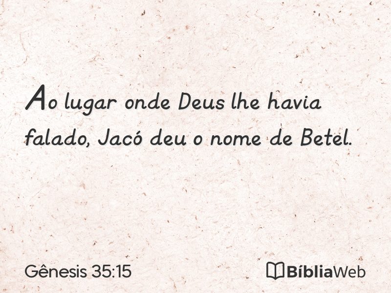 Gênesis 35:15 em imagem para compartilhar