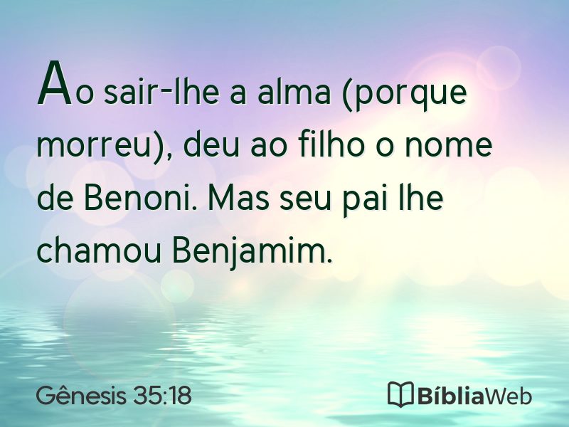 Gênesis 35:18 em imagem para compartilhar