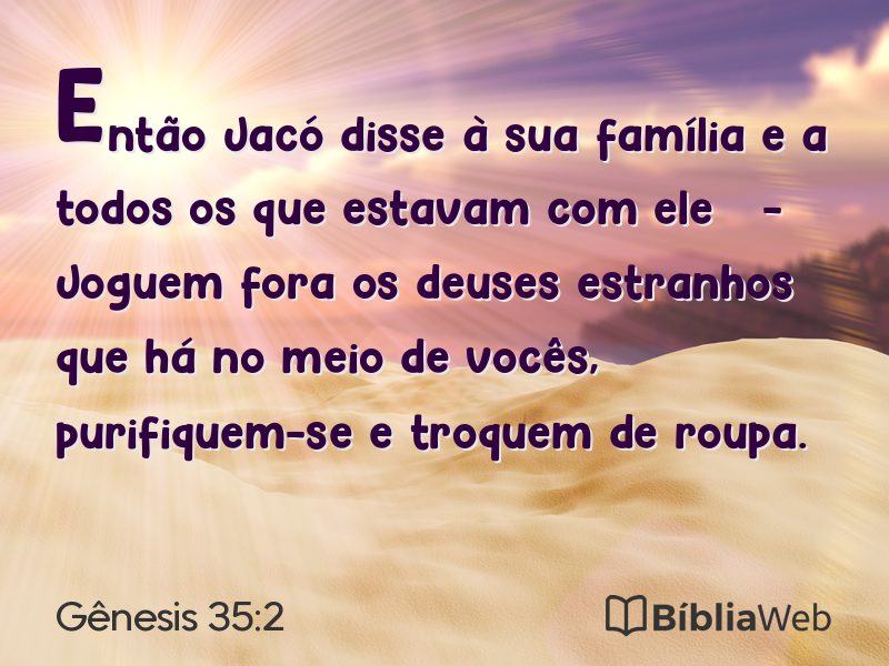 Gênesis 35:2 em imagem para compartilhar