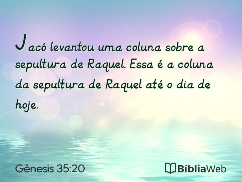 Gênesis 35:20 em imagem para compartilhar