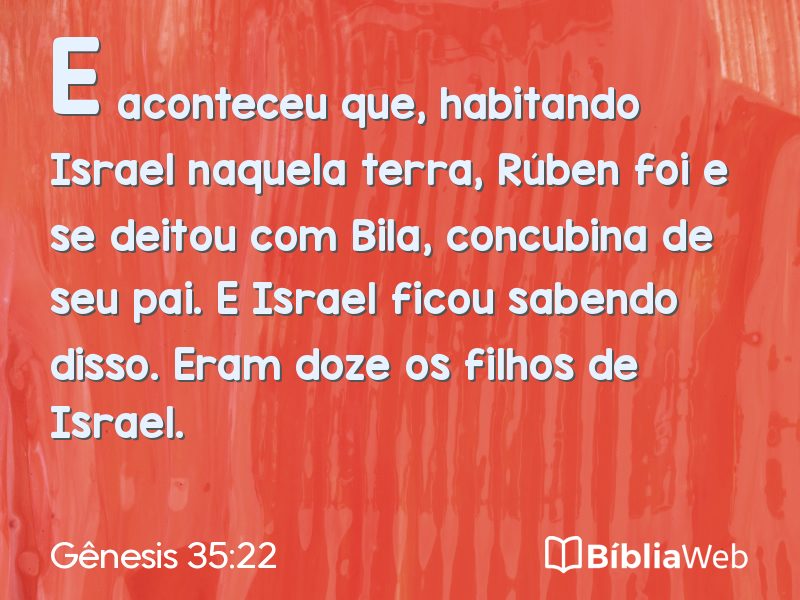 Gênesis 35:22 em imagem para compartilhar