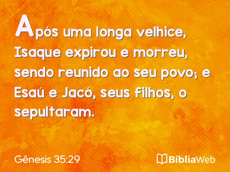 Gênesis 35:29 em imagem para compartilhar